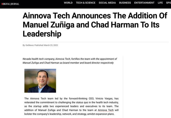 Digital Journal - Ainnova Tech